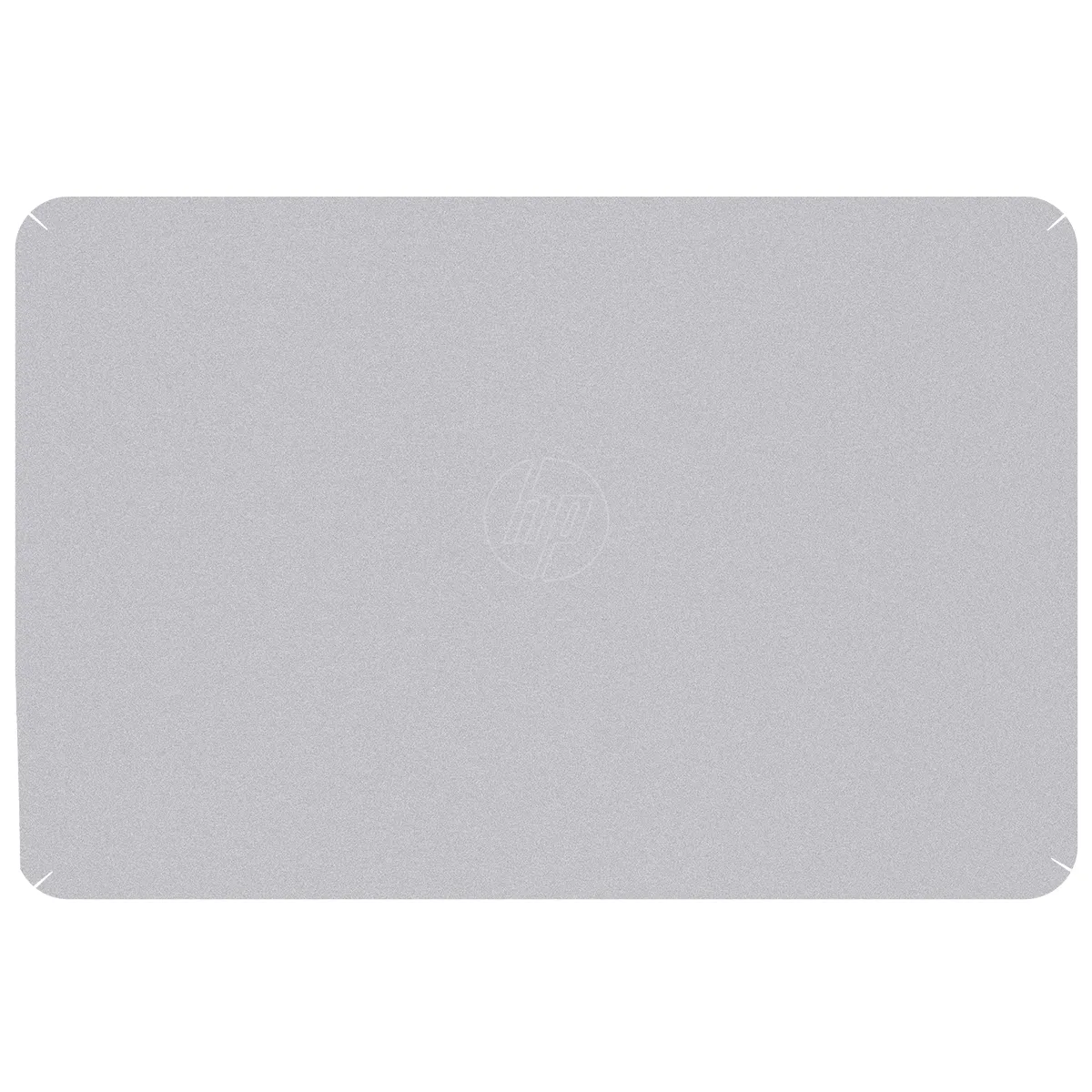 Picture of Polyvinyl chloride (PVC) skin sticker cover for  HP 450 G4, G5 silver brushed, revealing logo 